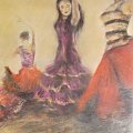 Tańczące Flamenco (70x50) pastel na papierze