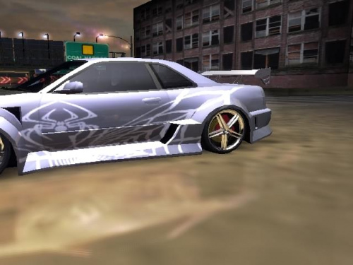 Mój Nissan SkyLine GT-R34 do Turnieju o mistrza kierownicy BayView w grze NFS Underground 2