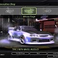 Mój Nissan SkyLine GT-R34 do Turnieju o mistrza kierownicy BayView w grze NFS Underground 2