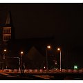 Nocna panorama kościoła św. Wojciecha. #Międzyrzecz #kościół #katedra #bunkry #Obra