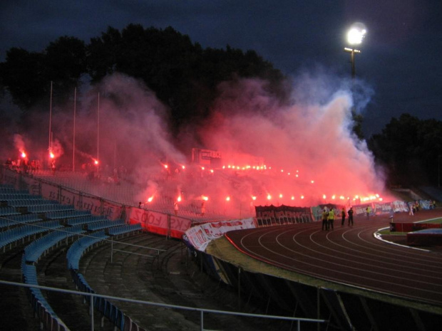 ZAWISZA BYDGOSZCZ- ŁKS ŁÓDZ MECZ PRZYJAZNI KIBICE 17.07.2005 #ZAWISZABYDGOSZCZ #ŁKSŁODZ #KIBICE #FANI