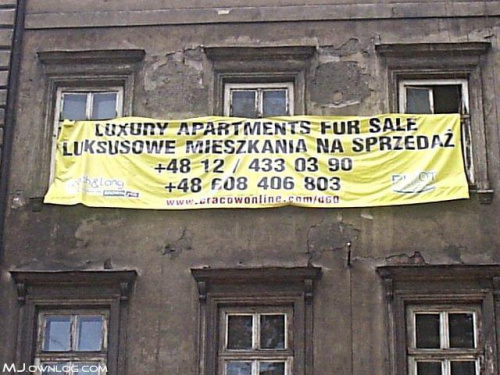 Luxony apartaments in cracow, okazja! Wzięte za pozwoleniem z MJ.ownlog.pl #śmieszne