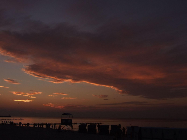 Ustka 2007 #ZachódŚłońca #plaża #wakacje #chmury #Bałtyk