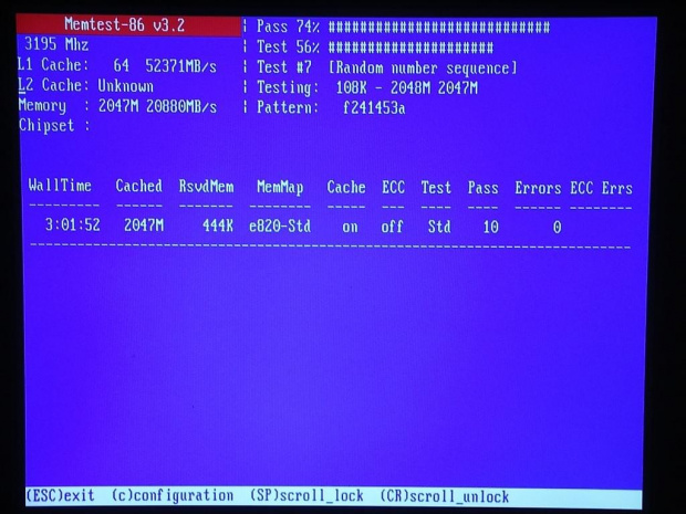 MemTest Corsair TWIN2X2048-8500C5D 1065MHz 5-5-4-8-4-30-8-11-8-11 2,25V