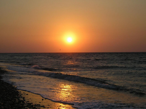 zachod slonca nad morzem:) naprawde cos wartego zobaczenia:) #fale #morze #Niebo #plaża #Rodos #ZachódSłońca #Kremasti