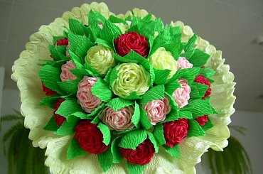 Różyczki z krepiny #RĘKODZIEŁOARTYST