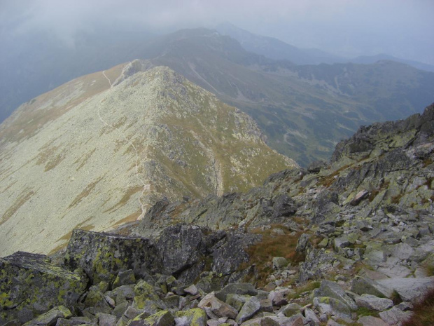 Widok na przełęcz Świnicką